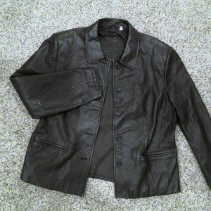 BLACK LEATHER JACKET WOMEN'S